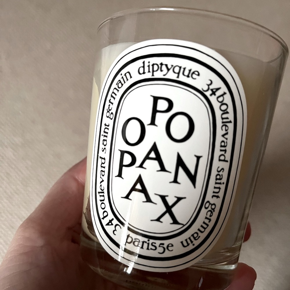 Full size Diptyque candle in Opopanax scent